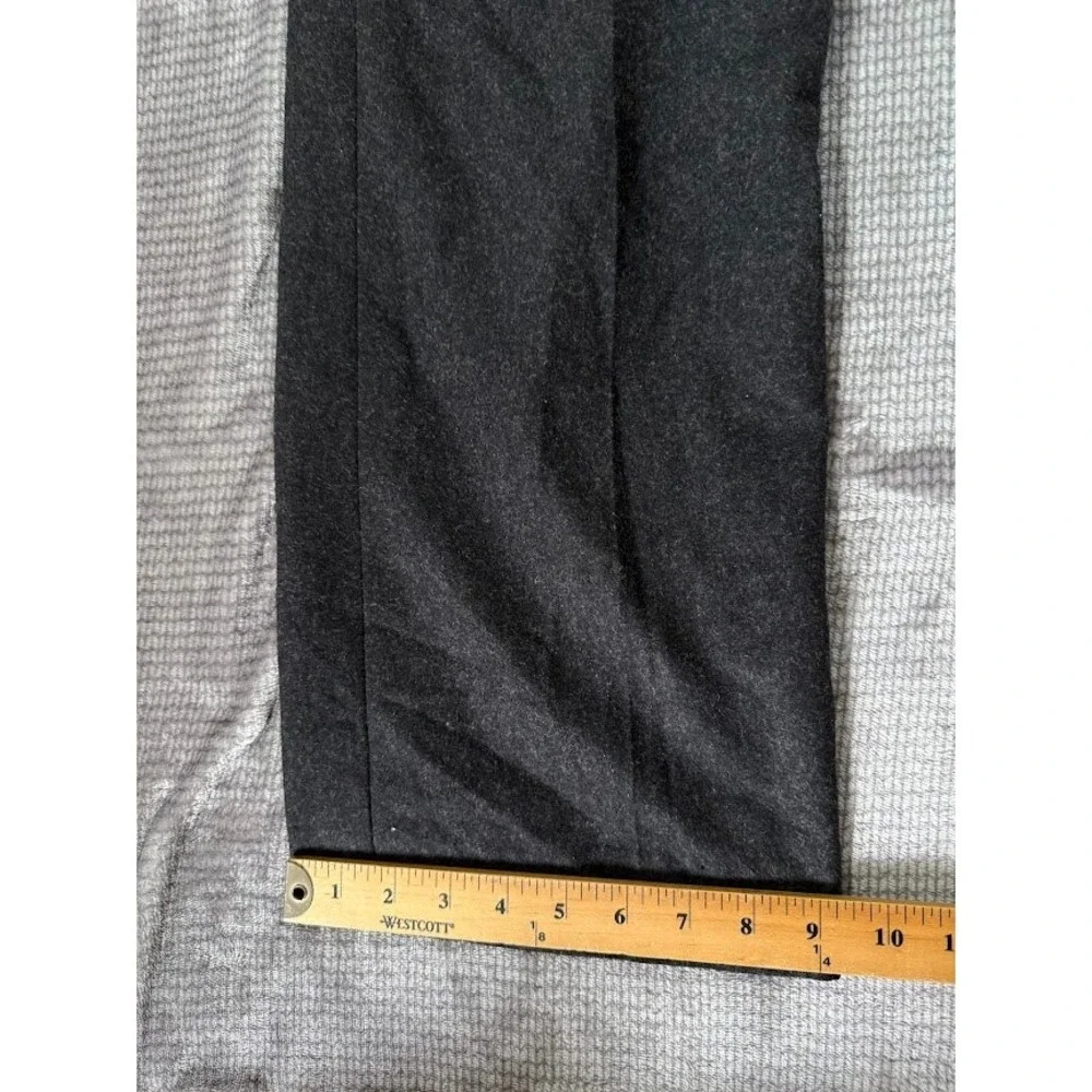 Banana Republic Dawson Wool Blend Dress Pants Charcoal Gray Wide‎ Leg Mens 36x29